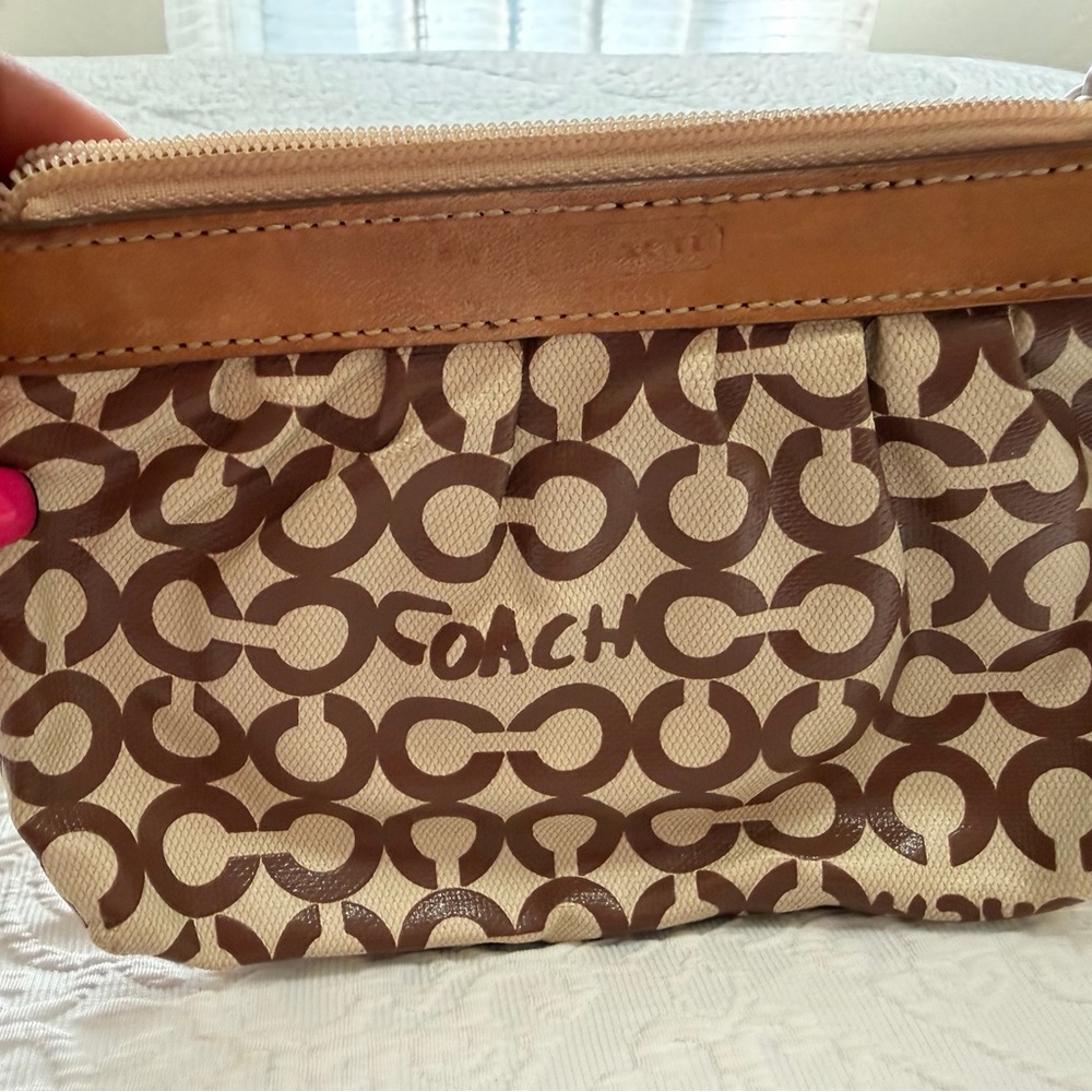 Coach Brown and Tan Women wristlet